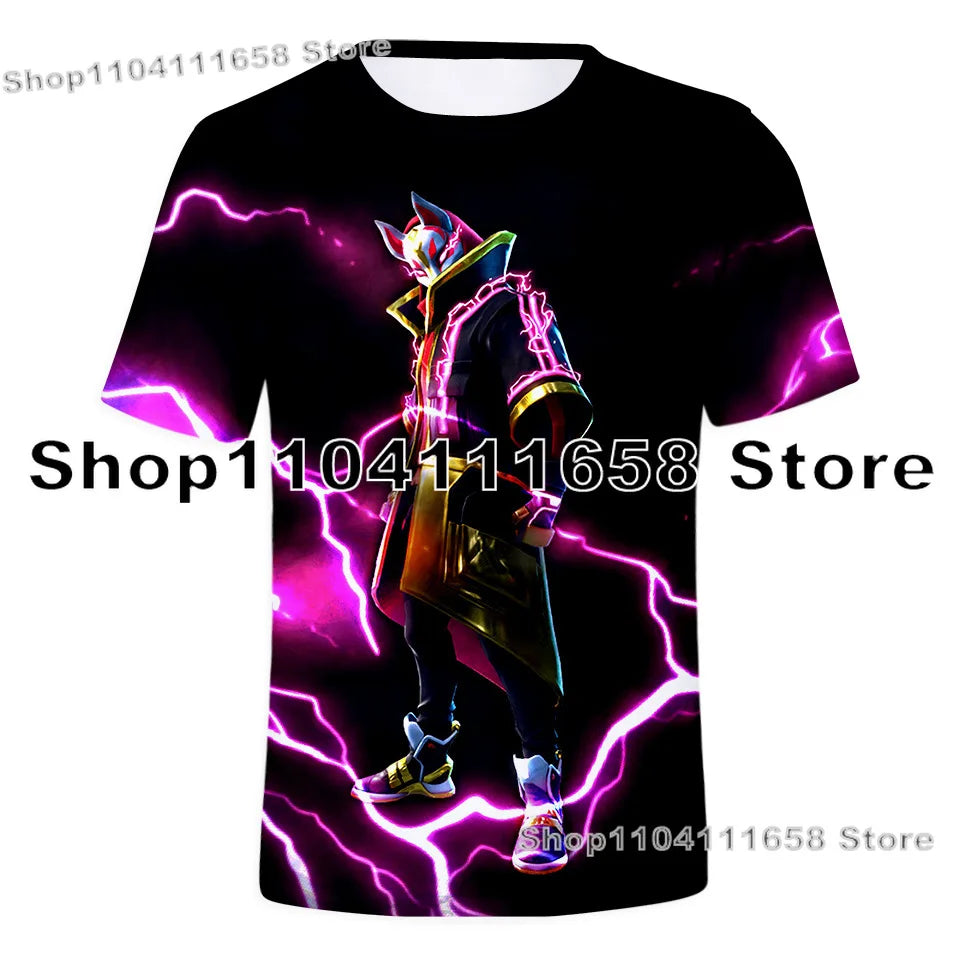 T-shirt Banana Peely da donna, bambini, F-Fortnite, maglietta da uomo con stampa 3D, Battle Royale Game, top estivi, regali di compleanno