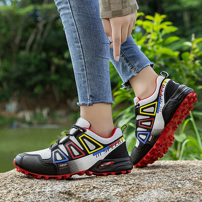Scarpe da trekking da donna per attività outdoor, scarpe sportive da escursionismo, scarpe tattiche da caccia antiscivolo, scarpe da arrampicata traspiranti con lacci, ciclismo