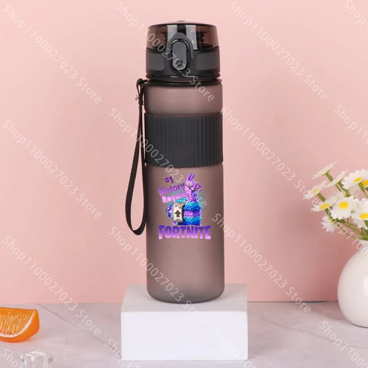 550ML Cartoon Fortnites Adult Sport Water Bottle Motivational Leak Proof Portable Reusable Plastic Cups Large Capacity Water Cup