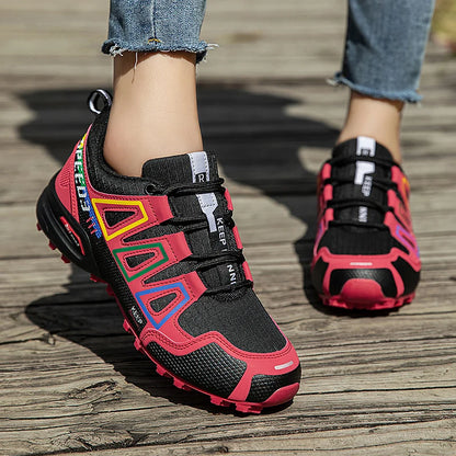 Scarpe da trekking da donna per attività outdoor, scarpe sportive da escursionismo, scarpe tattiche da caccia antiscivolo, scarpe da arrampicata traspiranti con lacci, ciclismo