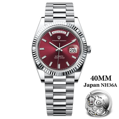 PAGANI DESIGN 2024 New DD40 NH36A Men's Watches Luxury Automatic Mechanical Watch For Men AR Sapphire Glass Date Wristwatch Men