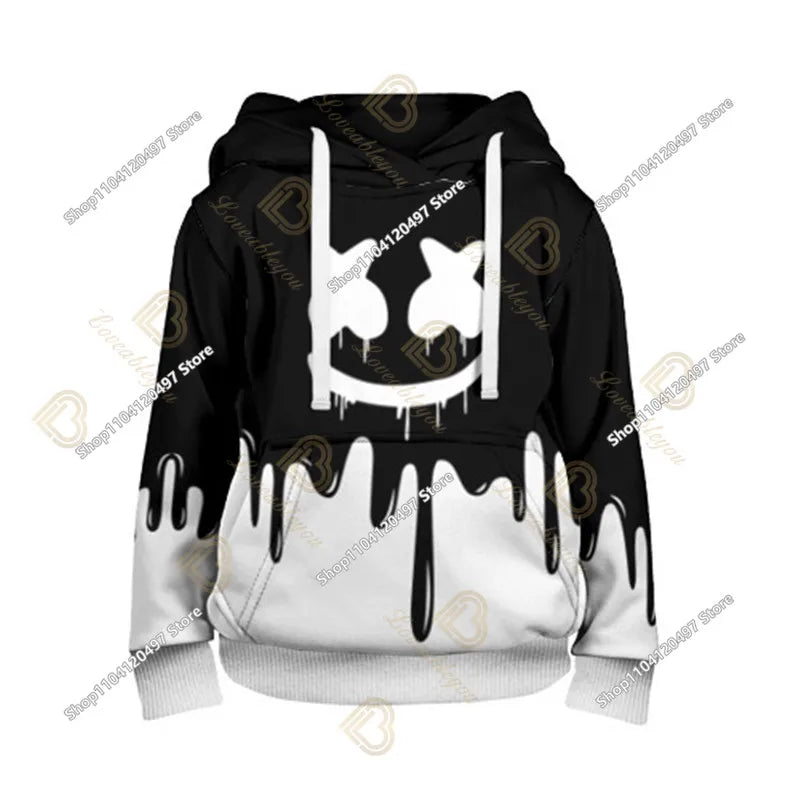 Sweatshirt com Capuz Battle Royale para Crianças, Fortnite, Meninos e Meninas, Estampado com Desenhos Animados, Pullover Infantil, Streetwear Harajuku, Primavera/Inverno