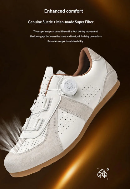 Scarpe da mountain bike da donna senza chiusura, senza tacchette, scarpe da ciclismo su strada RB Speed con suola in gomma, scarpe da ciclismo da uomo con suola in gomma