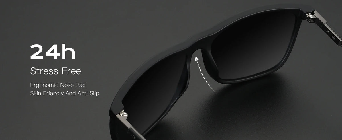 ZENOTTIC New Square Polarized Sunglasses for Men Ultralight Carbon Fiber Sun Glasses Driving Fishing Golf Sport UV400 Protection