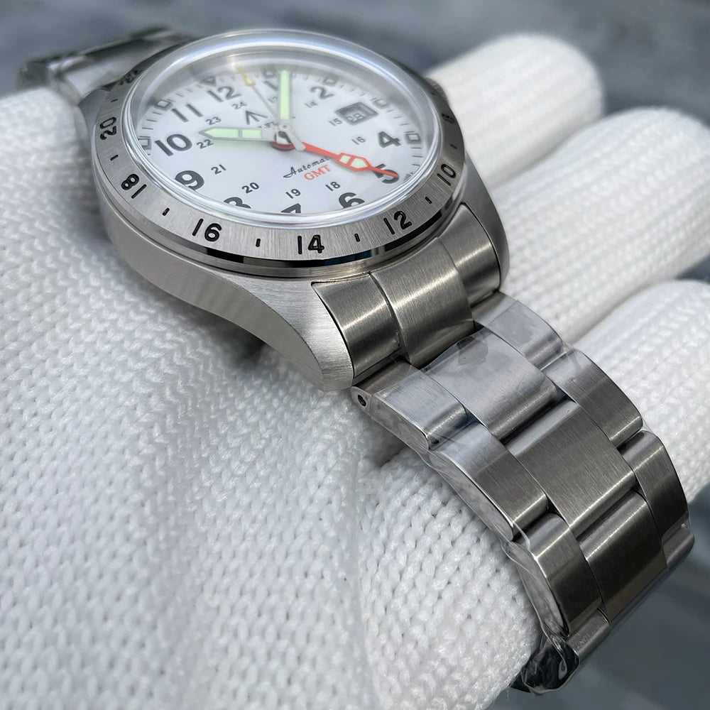 STEELFLIER Ufficiale SF792 GMT Orologio da polso meccanico Movimento NH34 Super BGW9 C3 Luminoso Impermeabile fino a 200 m Orologio da immersione di lusso da uomo