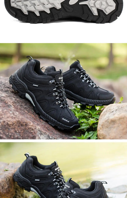BONA nyhed i klassisk stil – vandresko til mænd med snørebånd, sportssko til mænd, udendørs jogging-, trekking- og sneakersko