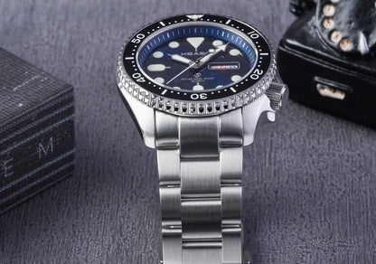 KEASO Top Men Dive Watch C3 Super Luminous 316L Solid Steel 20Bar Waterproof Sapphire Mirror MIYOTA 2035 Quartz Movement Watch