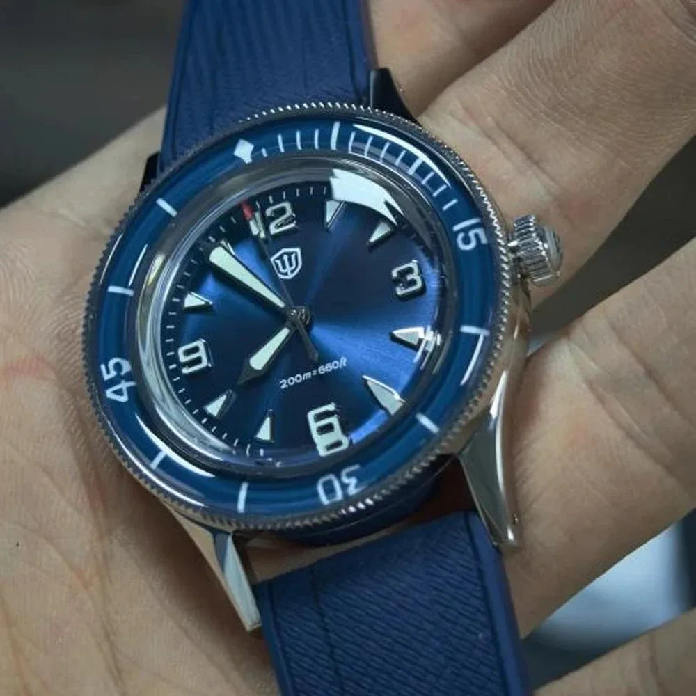 Watchdives WD50Q Vintage Watch VH31 Quartz Movement Bubble Sapphire BGW9 Luminous 30bar Waterproof Stainless Steel 38mm Watches