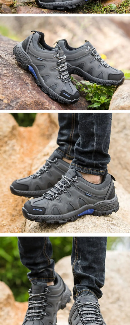 BONA nyhed i klassisk stil – vandresko til mænd med snørebånd, sportssko til mænd, udendørs jogging-, trekking- og sneakersko