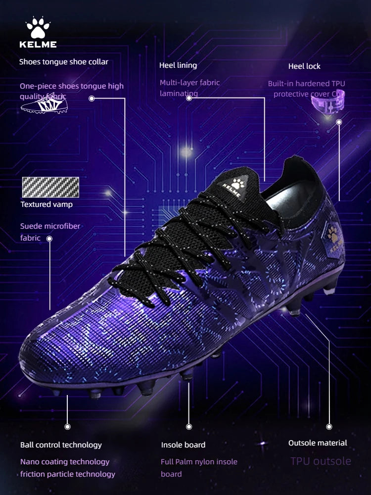 KELME Adult Football Shoes miesten Disease Electric 3.0 lyhytnappulaiset MG-ammattilaisjalkapallokengät otteluihin ja harjoitteluun, hengittävät