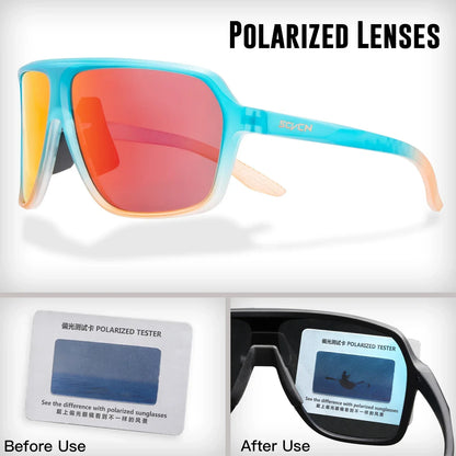 Scvcn Polarized Fishing Sunglasses Outdoor Sport Entertainment Glasses Outdoor Cycling Road Bike UV400 Protective Frame Glasses
