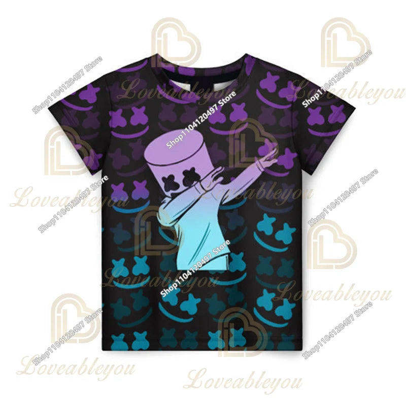 T-shirt Fortnite para Crianças Banana Peely, T-shirt para Homem e Mulher, T-shirt Battle Royale, Top de Verão Harajuku