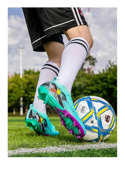 New Men Football Boots Cleats Training Shoes Soccer Shoes Non-Slip Match Ultralight Soccer FG Long Spikes Outdoor Drop Shipping