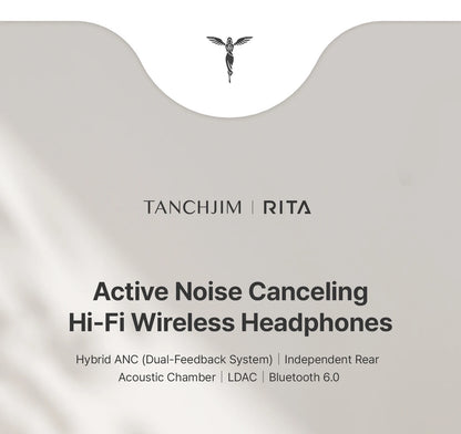 TANCHJIM RITA HiFi Bluetooth Headset Wireless/Wired LDAC ANC・ENC 40mm DMT5 Dynamic Driver Bluetooth 6.0 + 3.5mm Gaming Over-Ear