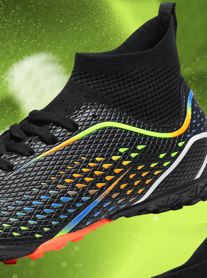 Men's Outdoor Football Boots FG/TF Professional Training Soccer Shoes Cleats Turf Futsal Match Grass Unisex Non-Slip Breathable