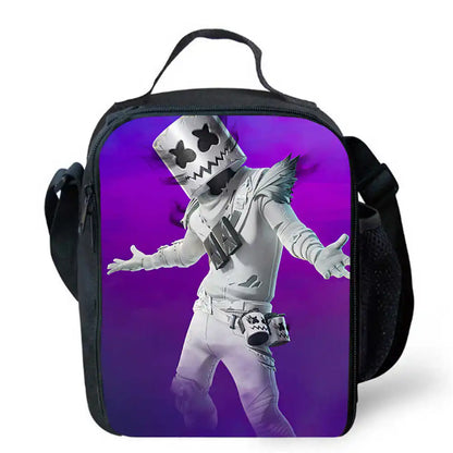 Lunch Bags for Children,Cartoon Fort-nite School Picnic Bags for Girls Boys,Kids Insulated Cooler Lunch Bags Portable Lightweigh