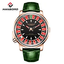 ase Autoy HANBORO Men’s Luxury Automatic Skeleton Watch  Rose Gold Starry Sky Moon Phase Mechanical WristwatchHollow Flywheel Moon Phxury Space Theme Sports Watch 980