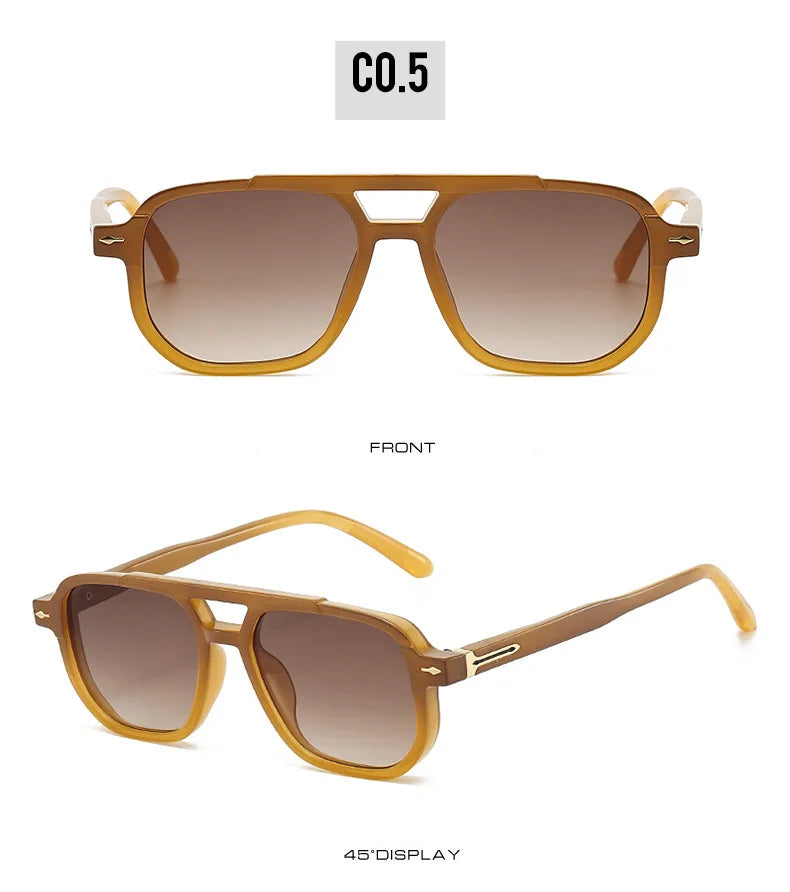Frame-shaped arrow decorative sunglasses, suitable for both men and women for daily outings, perfect for sun protection.
