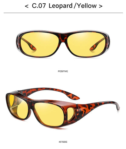 2025Polarized Sunglasses Fit Over Eye Glasses Driving Wrap Shield Goggles Fishing Glasses Sports Sunglasses Night Vision Glasses