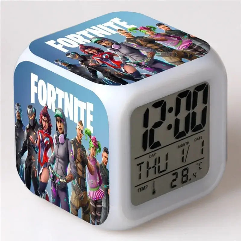 Fortnite Alarm Clock Cute Fashion Cartoon Personalized Creative Kawaii Minimalist LED Alarm Clock Gift for Friends' Birthday