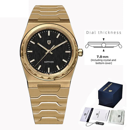 PAGANI DESIGN Men's Quartz Watches Ultra-Thin 7mm Series 222 Sapphire Stainless Steel Waterproof Watches for Man reloj hombre