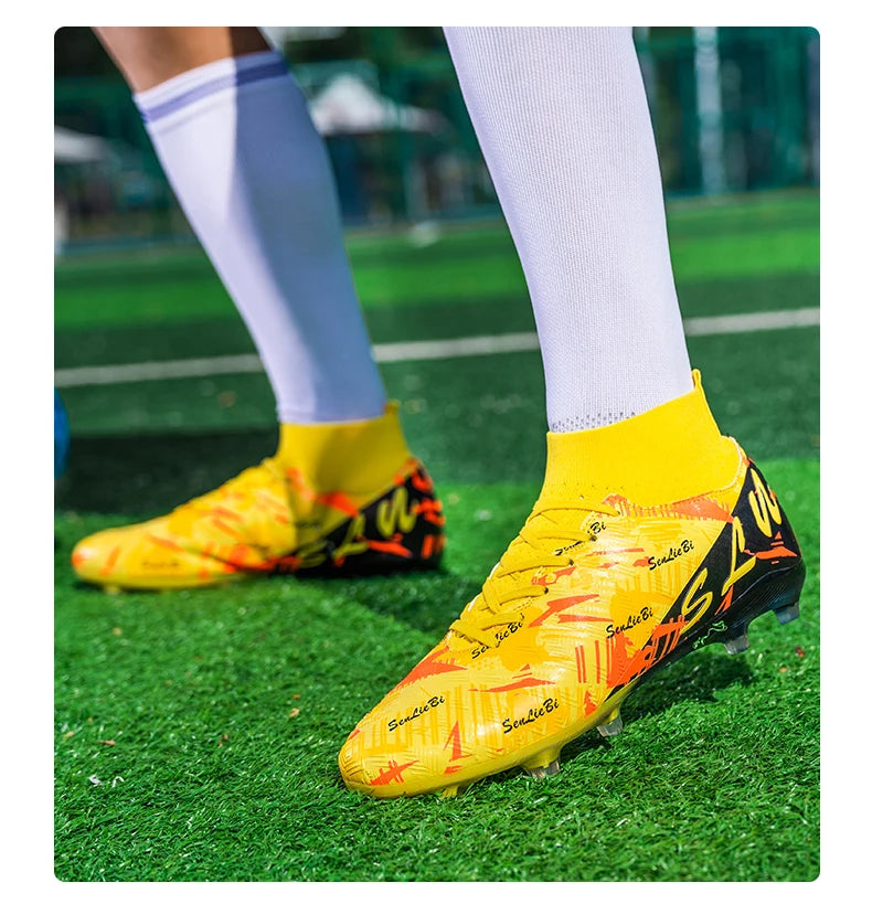 Brand Fashion Football Sneakers for Men and Women Professional Field Boots Big Size 46 Long Spikes Soccer Cleats Men's Football Boots