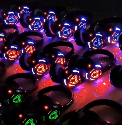 Cuffie wireless Silent Disco RF LED DJ Party 863–865MHz/915MHz con illuminazione LED a 3 canali e batteria da 10H