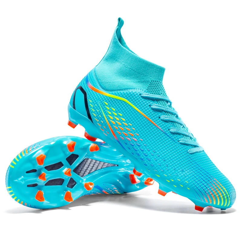 MenOutdoor Football Boots Professional Training Soccer Shoes Soccer Cleats Turf Futsal Match Grass Unisex Non-slip Breathable