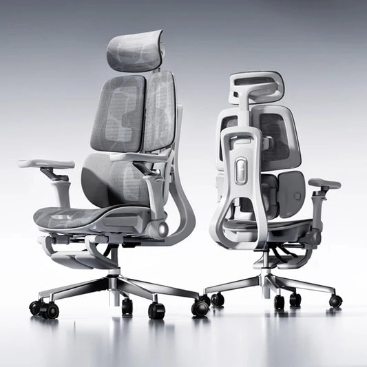 Sedia da ufficio in rete ergonomica executive per computer e gaming, arredo moderno girevole con ruote e regolabile, sedia gaming ergonomica