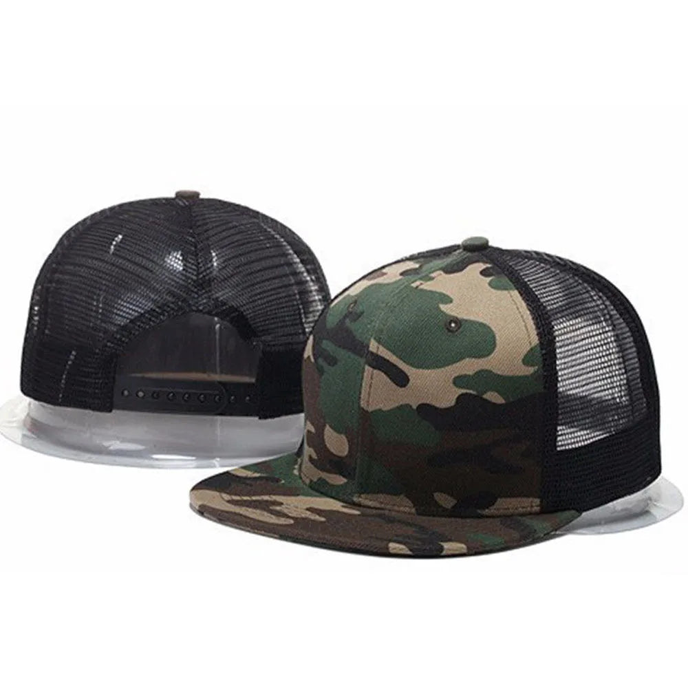 Herre-kasketter, flad hat, hiphop-snapback, fancy nitte-baseballkasket, street dance-kasket, trendy mesh-visir, unge drenge og piger