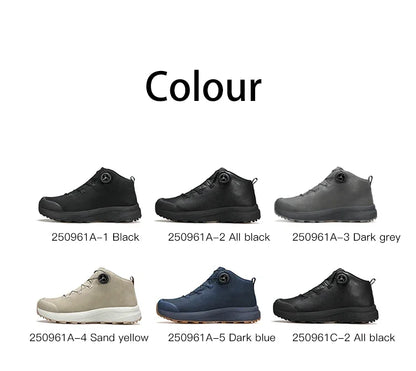 HUMTTO Leather Shoes for Men Winter Camping Outdoor Men's Sports Shoes Breathable Trekking Boots Man Non-slip Hiking Sneakers
