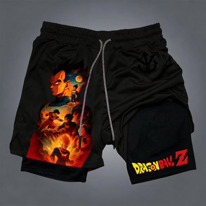 Dragon Ball Son Goku Summer Men's Bot Fitness 2025 Double-Layer Replica Two-Piece Loose-Fit Training Running Shorts Casual Pants