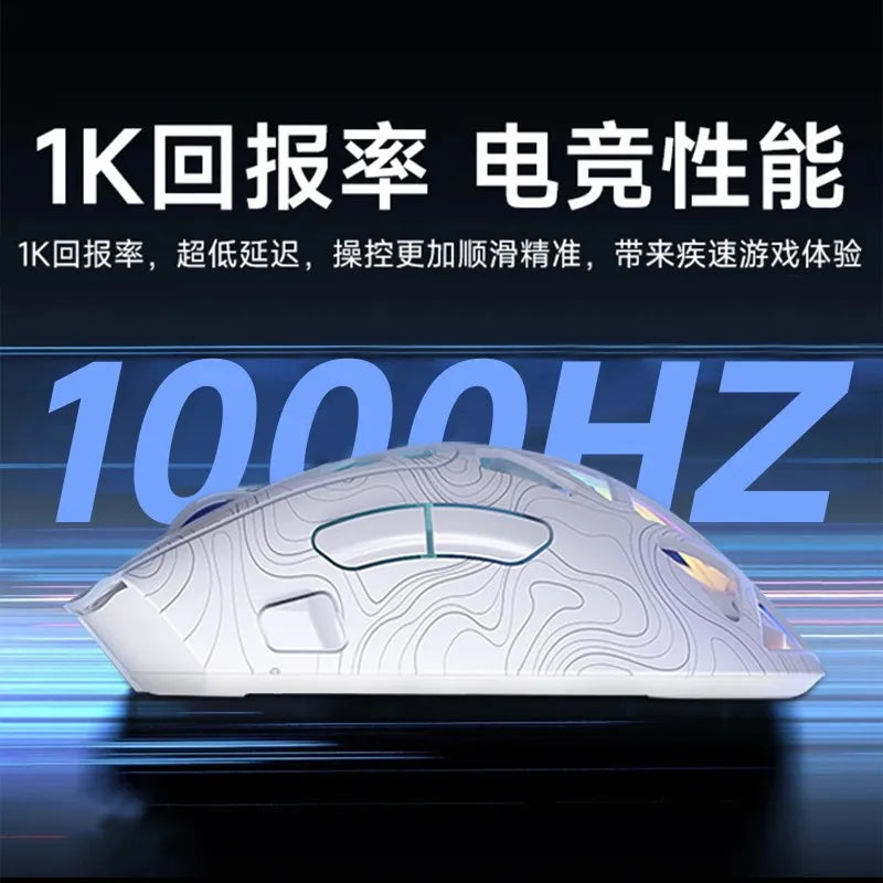 AULA SC620 Wireless 3-Mode Mouse Bluetooth Hollow Lightweight RGB Gaming Mouse for FPS Esports, Office & Daily Use for PC Laptop