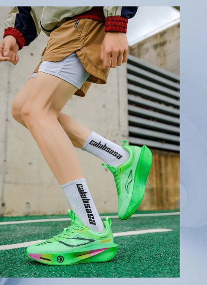 Scarpe da running con piastra in carbonio per maratona, uomo e donna, sportive, traspiranti, leggere, comode, da atletica e outdoor