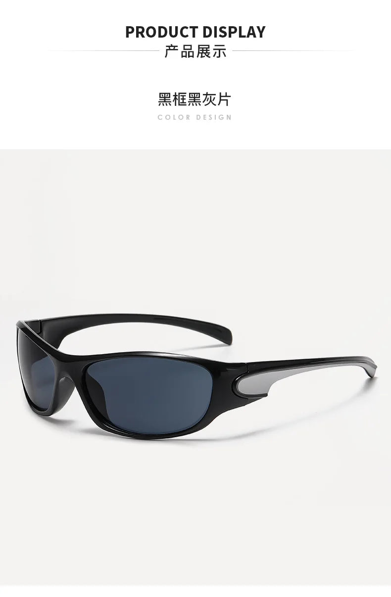 New Punk Y2K Sunglasses Women Goggle Luxury Brand Wrap Square Sun Glasses 2000'S Shades Eyewear UV400 Female Designer Eyeglasses