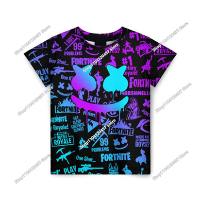 Halloween Peely 3D тениска за момчета и момичета, коледни Fortnite тениски, Battle Royale streetwear, детска Victory Game мъжка тениска, дрехи