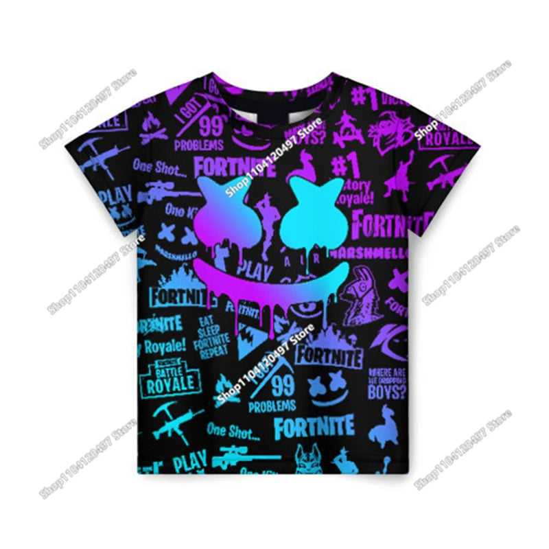 Fortnite T Shirt Men Shoot Game Battle Hero Tshirt Victory Royale Clothing Young Children T-shirts for Boys Girls of 2-14 Years