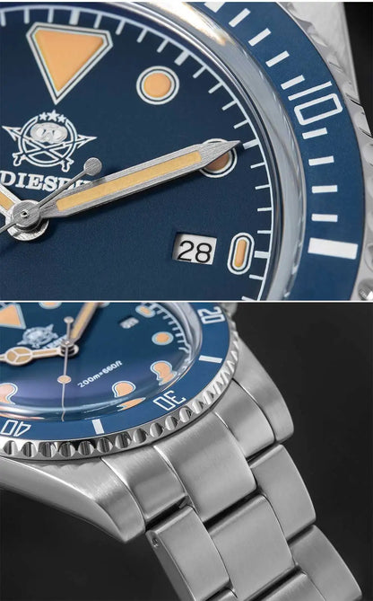 ADDIESDIVE Men’s Luxury Diver Watch Luminous Dial, Ceramic Bezel, Stainless Steel & 20 Bar Water Resistant