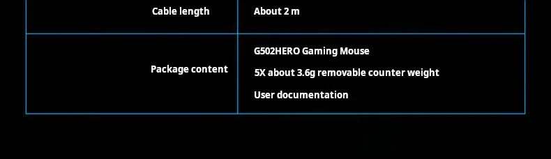 Mouse gaming cablato Logitech G502 HERO per e-sport, mouse meccanico con luce RGB, peso regolabile e macro programmabili per “Chicken Dinner”