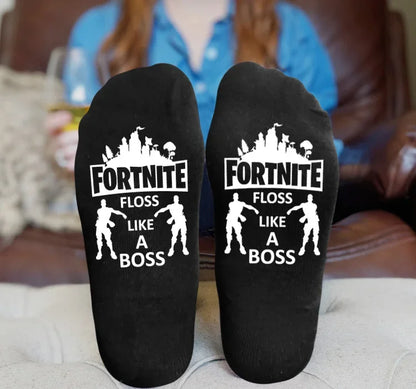 FORTNITE Sports Socks Summer Black White Breathable Low Cut Socks No Show Cotton Soft Athletic Casual Short Socks