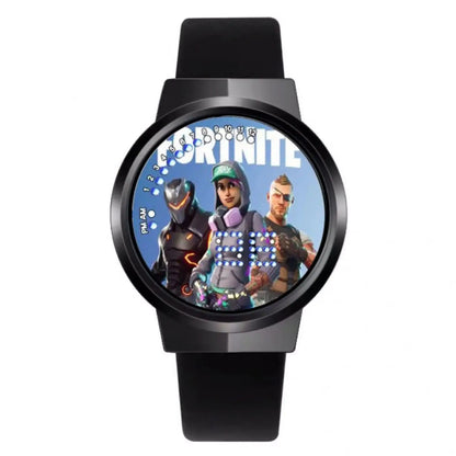 Ρολόι Fortnite Cute Fashion Cartoon Personalized Kawaii με φως νυκτός LED αφής, ηλεκτρονικό μαθητικό ρολόι, δώρο για φίλους