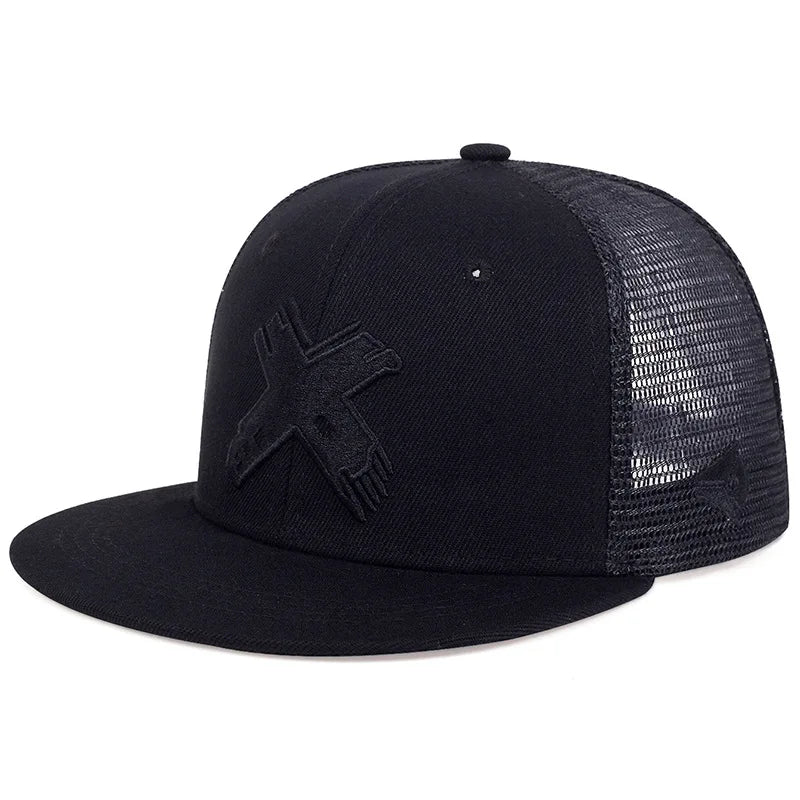 New Adult Snapback Caps Male Hip Hop Baseball Cap 3D Embroidery Flat Peak Caps Men Women Fitted Band Rock Hiphop Hat Female Bone