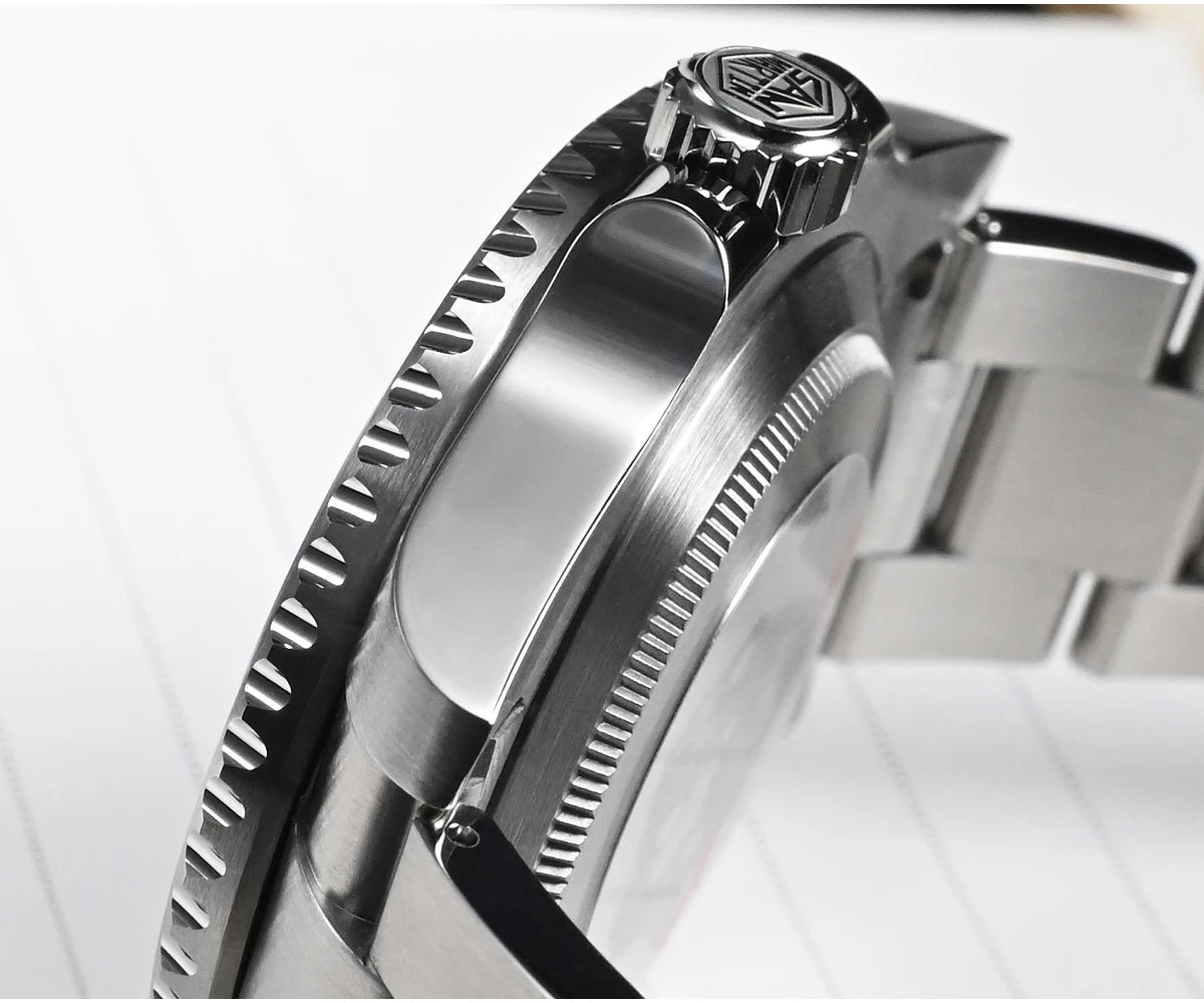 San Martin Watch New Upgraded Sub Men PT5000 ST2130 Automatic Diving Watches with Ceramic Bezel 200m Waterproof Sapphire SN0017G