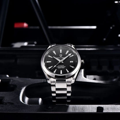 Reloj de lujo para hombre PAGANI DESIGN – Modelo automático mecánico (calibre 8215), de acero inoxidable, hermético, con indicador de fecha y agujas luminiscentes
