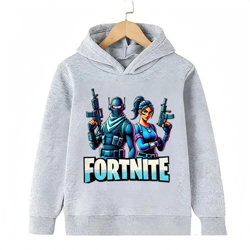 Fortnite Game Printed Children's Hoodies Cartoon Comfortable Suit Loose Long Sleeve Tops Autumn Winter Clothes