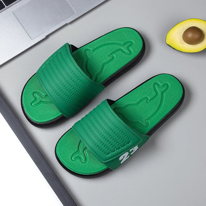 Åndbare sommer-flip-flops til mænd – lette, hurtigtørrende hjemmesko – komfortable indendørs- og udendørs-sandaler – vandtætte strandsko