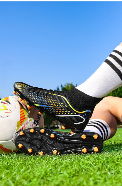 Men's Outdoor Football Boots FG/TF Professional Training Soccer Shoes Cleats Turf Futsal Match Grass Unisex Non-Slip Breathable