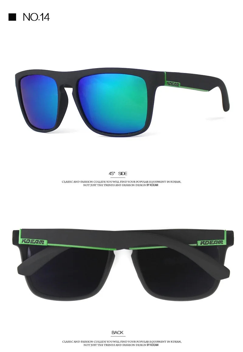 Outdoor Sport Square Myopia Lens Prescription Sunglasses Men Polarized Driving Anti-Glare Myopes Lunettes 0 -0.5 -0.75 To -6.0
