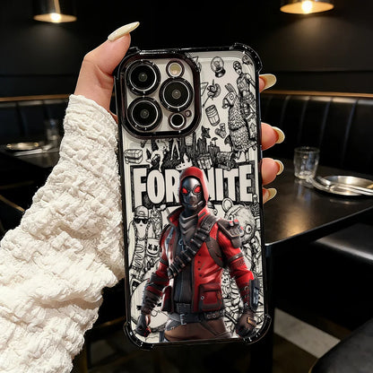 Capa de Telemóvel FortniteS Popular Game com Revestimento para iPhone 17 17e 16e 16 15 14 13 12 11 Pro Max X XR XSMax 7 8 Mini Air Plus Antichoque