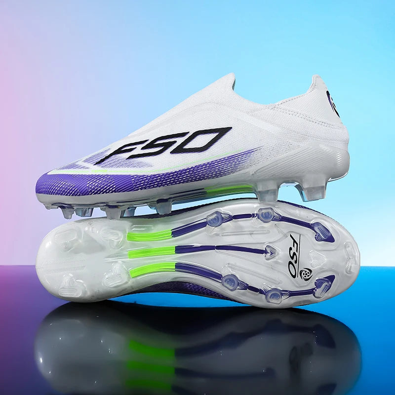 New Men's Soccer Shoes Hot-Selling Grass Cleats High-Quality Match Outdoor Football Boots Non-Slip Boys High-Top Lightweight Sneakers